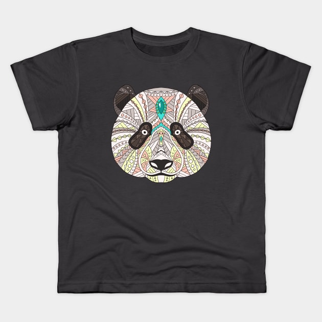 Ethnic Giant Panda Kids T-Shirt by Tebscooler